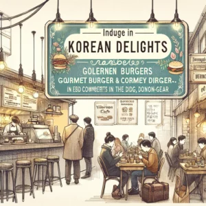 東区の韓国風ヴィンテージ・カフェ、グルメ・バーガー、居心地の良い飲食店